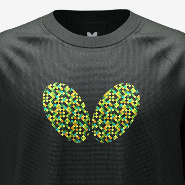 Butterfly Maltil T-Shirt - Black-Green - Chest